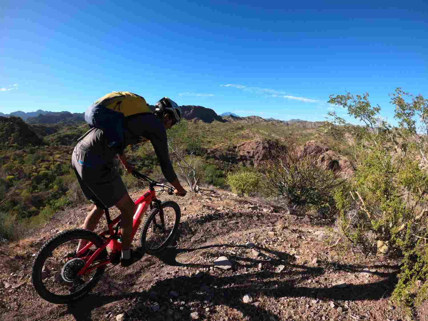people e biking single track in the Nation park of Nopolo